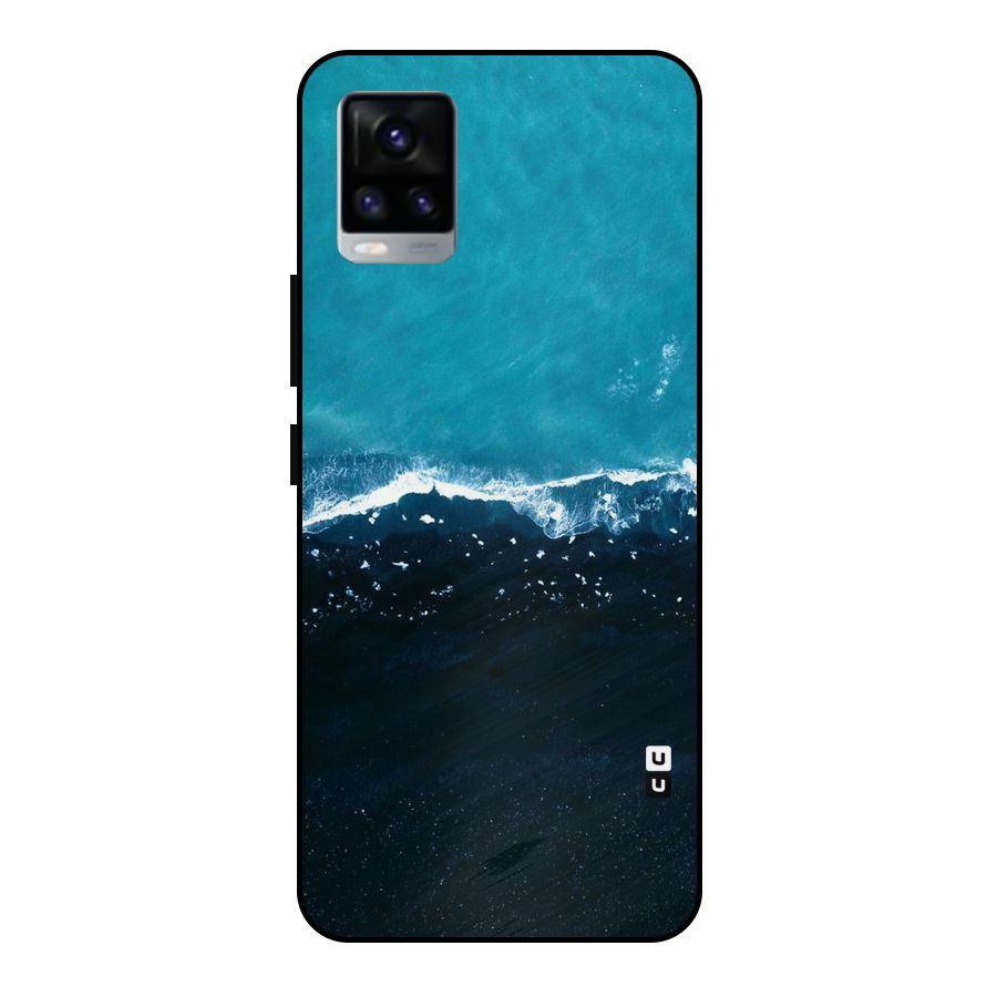 Ocean Blues Metal Back Case for Vivo V20 2021