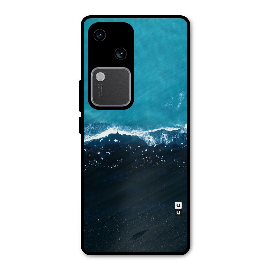 Ocean Blues Metal Back Case for Vivo V30