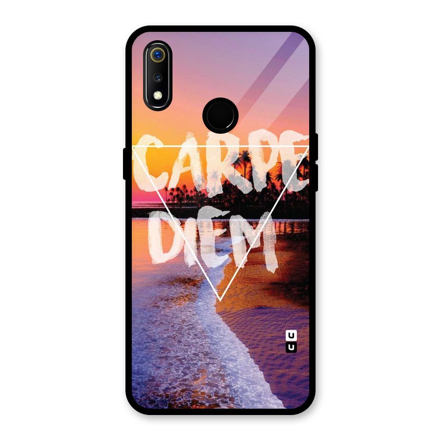 Oceanic Diem Glass Back Case for Realme 3i