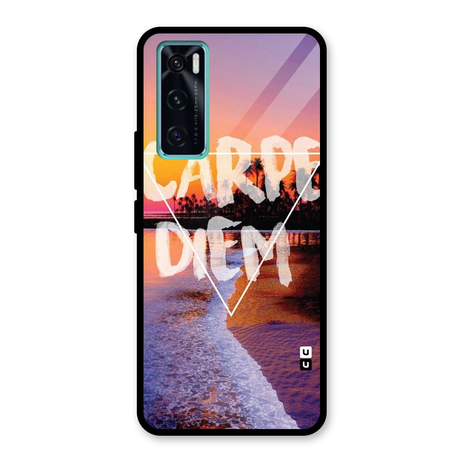 Oceanic Diem Glass Back Case for Vivo V20 SE