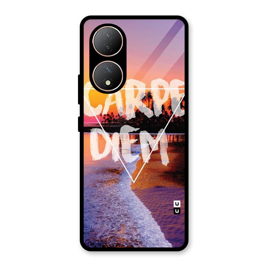 Oceanic Diem Glass Back Case for Vivo Y100A