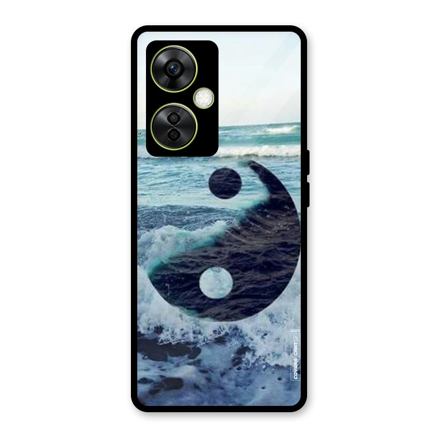 Oceanic Peace Design Glass Back Case for OnePlus Nord CE 3 Lite