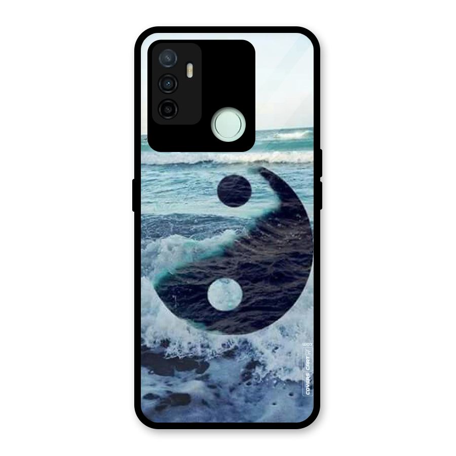 Oceanic Peace Design Glass Back Case for Oppo A53