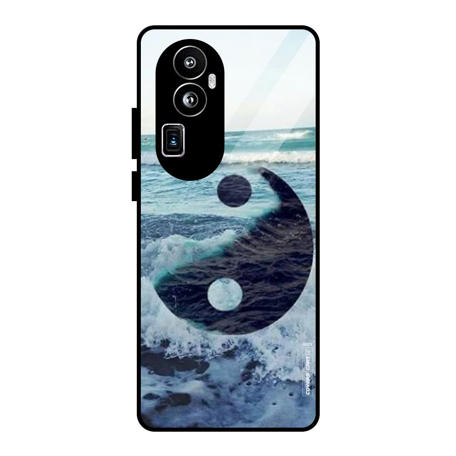 Oceanic Peace Design Glass Back Case for Oppo Reno10 Pro Plus