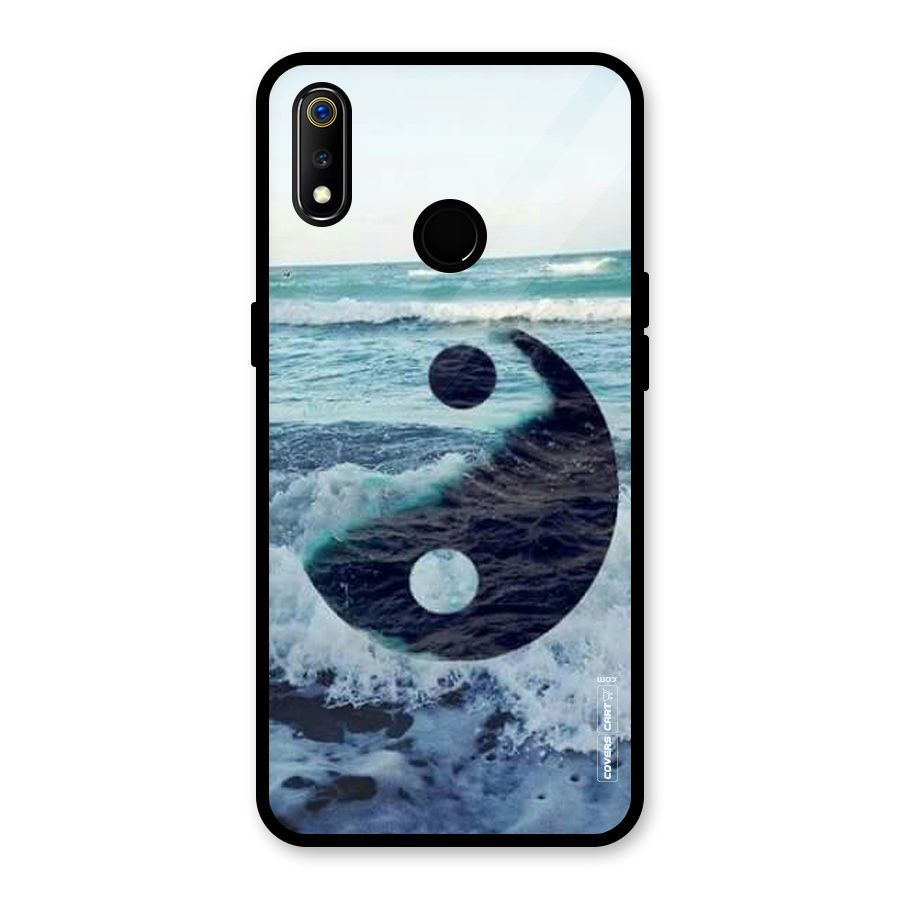 Oceanic Peace Design Glass Back Case for Realme 3i