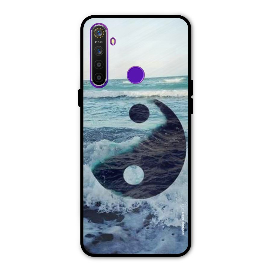 Oceanic Peace Design Glass Back Case for Realme 5s