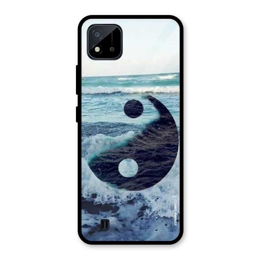 Oceanic Peace Design Glass Back Case for Realme C11 2021