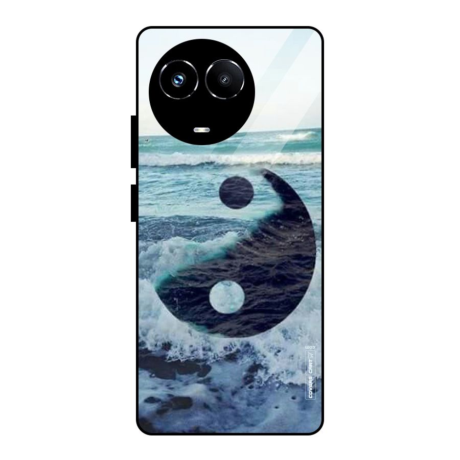Oceanic Peace Design Glass Back Case for Realme Narzo 60X