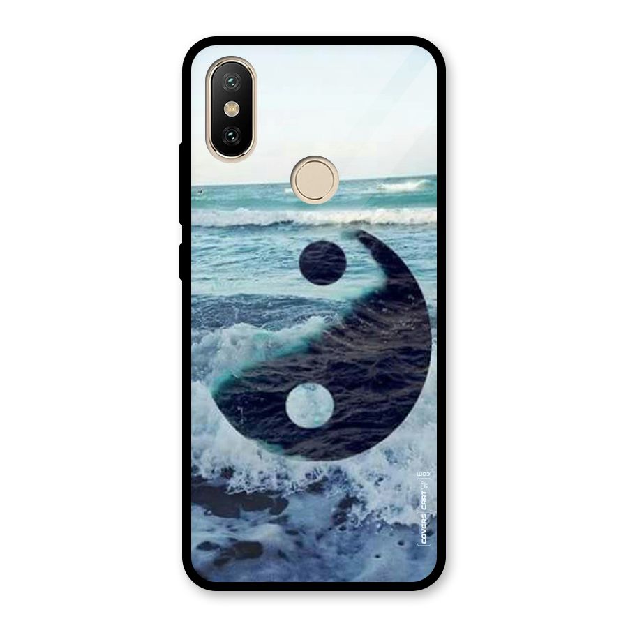 Oceanic Peace Design Glass Back Case for Redmi A2