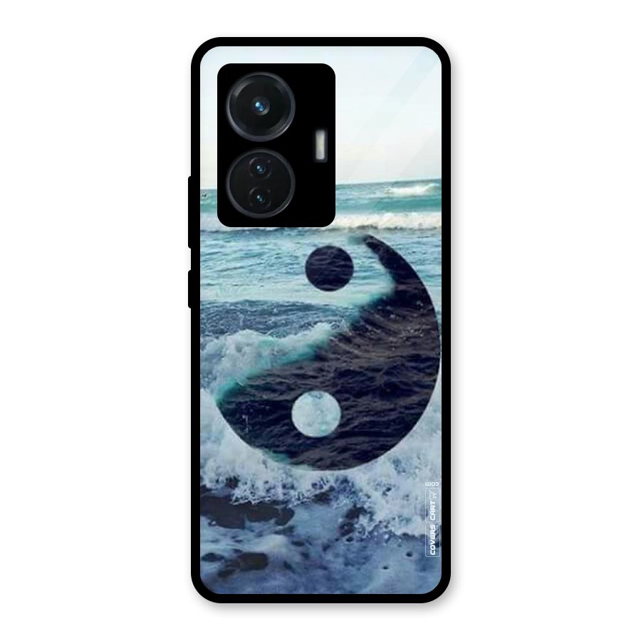 Oceanic Peace Design Glass Back Case for iQOO Z6 44W