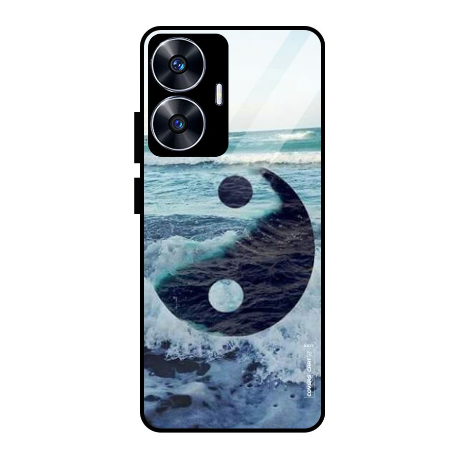 Oceanic Peace Design Glass Back Case for realme C55