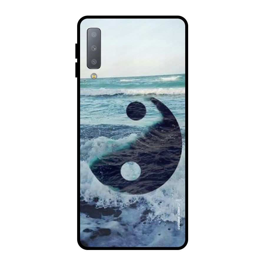 Oceanic Peace Design Metal Back Case for Galaxy A7 (2018)