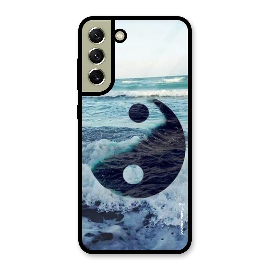 Oceanic Peace Design Metal Back Case for Galaxy S21 FE 5G (2023)