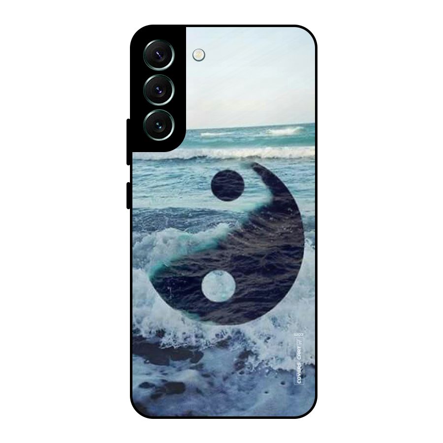 Oceanic Peace Design Metal Back Case for Galaxy S22 Plus 5G
