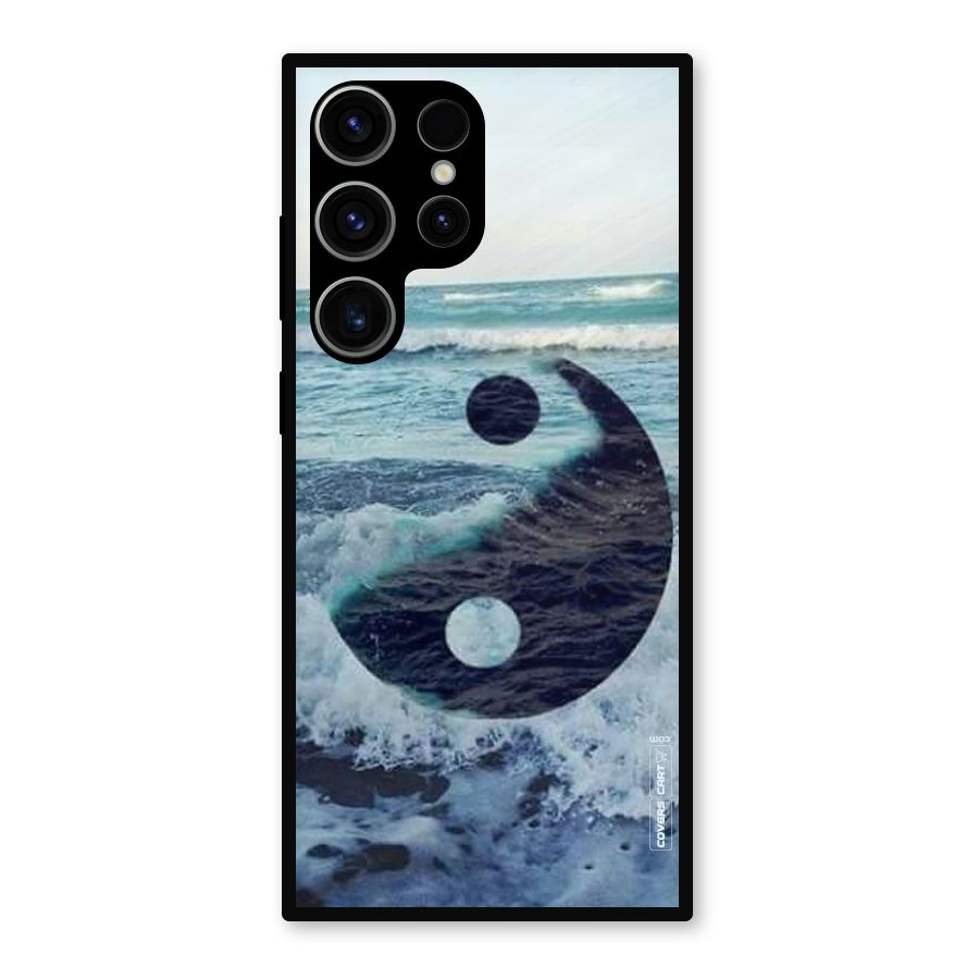 Oceanic Peace Design Metal Back Case for Galaxy S23 Ultra