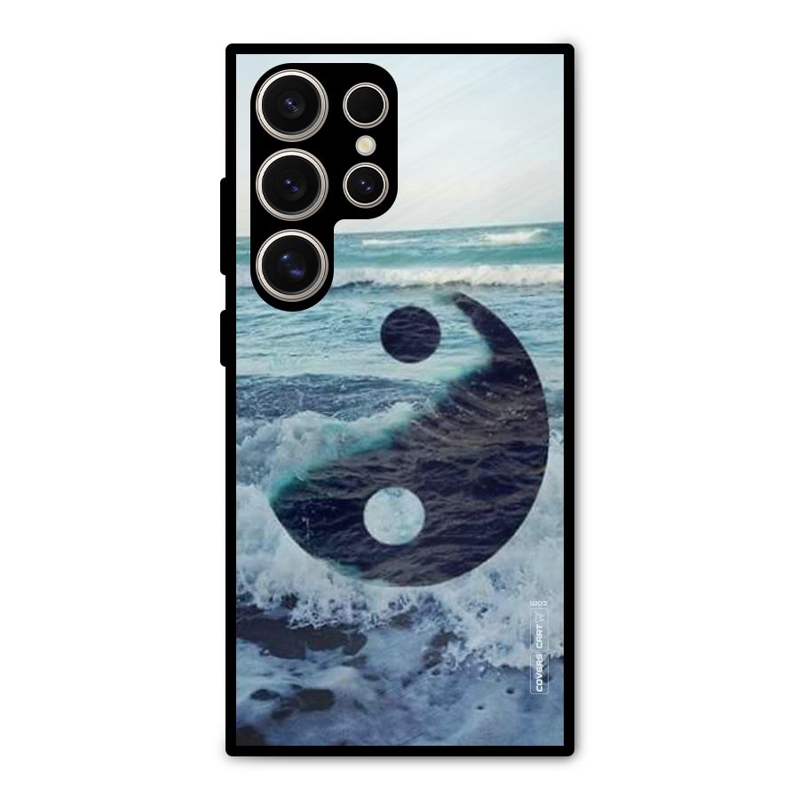 Oceanic Peace Design Metal Back Case for Galaxy S24 Ultra