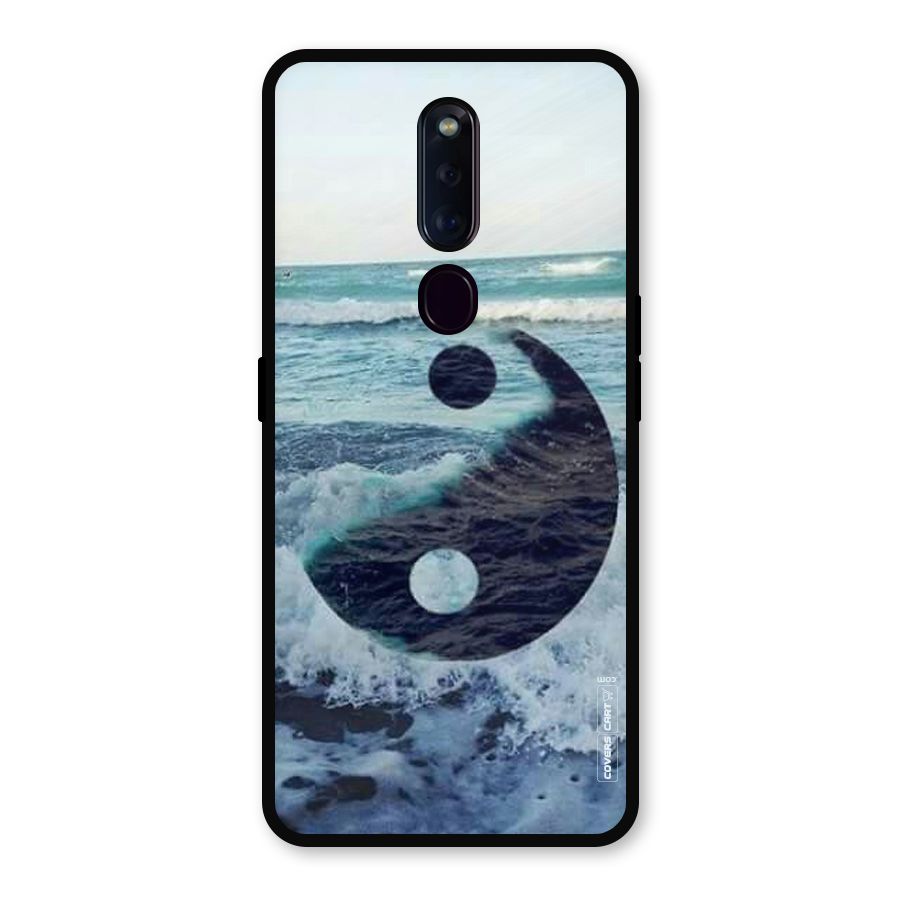 Oceanic Peace Design Metal Back Case for Oppo F11 Pro