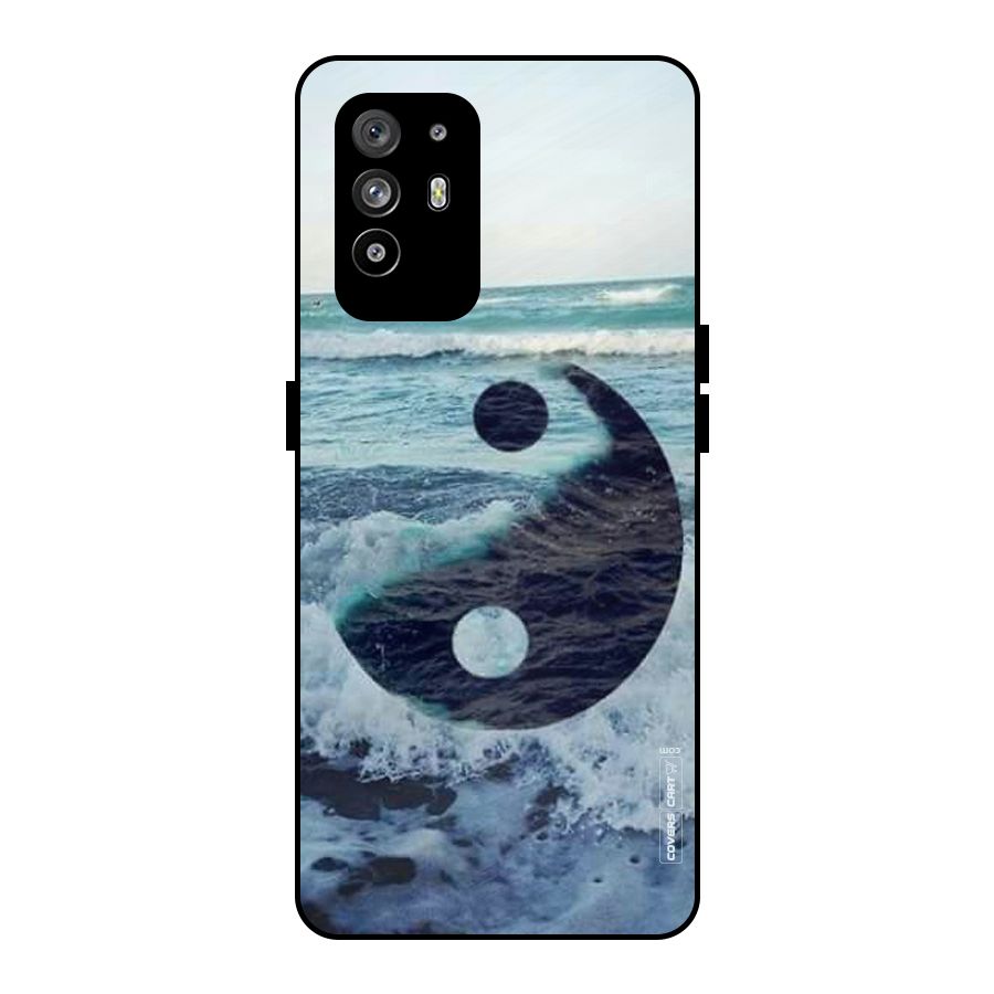 Oceanic Peace Design Metal Back Case for Oppo F19 Pro Plus 5G