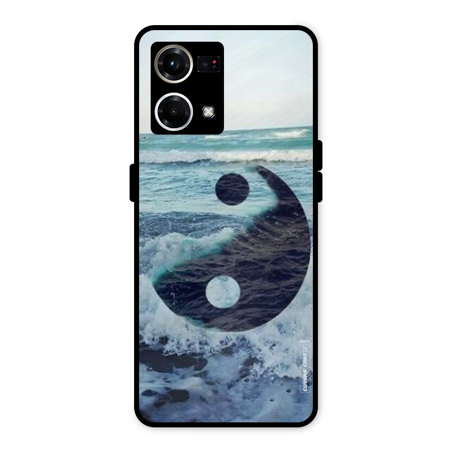 Oceanic Peace Design Metal Back Case for Oppo F21 Pro 4G