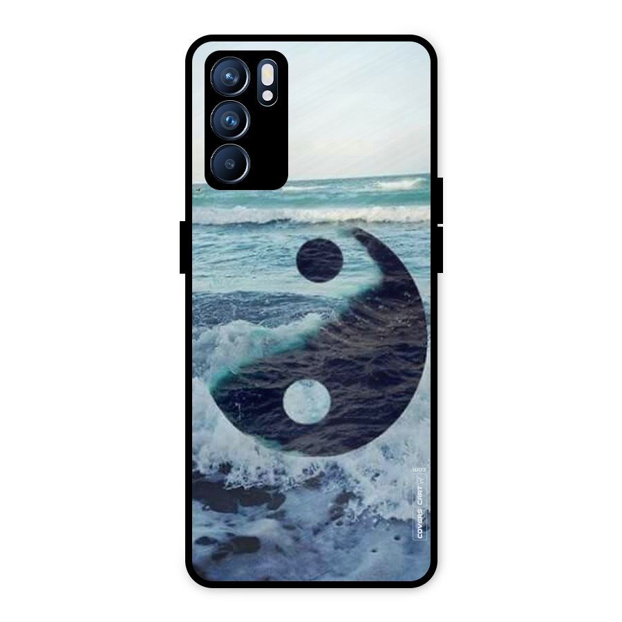 Oceanic Peace Design Metal Back Case for Oppo Reno6 5G
