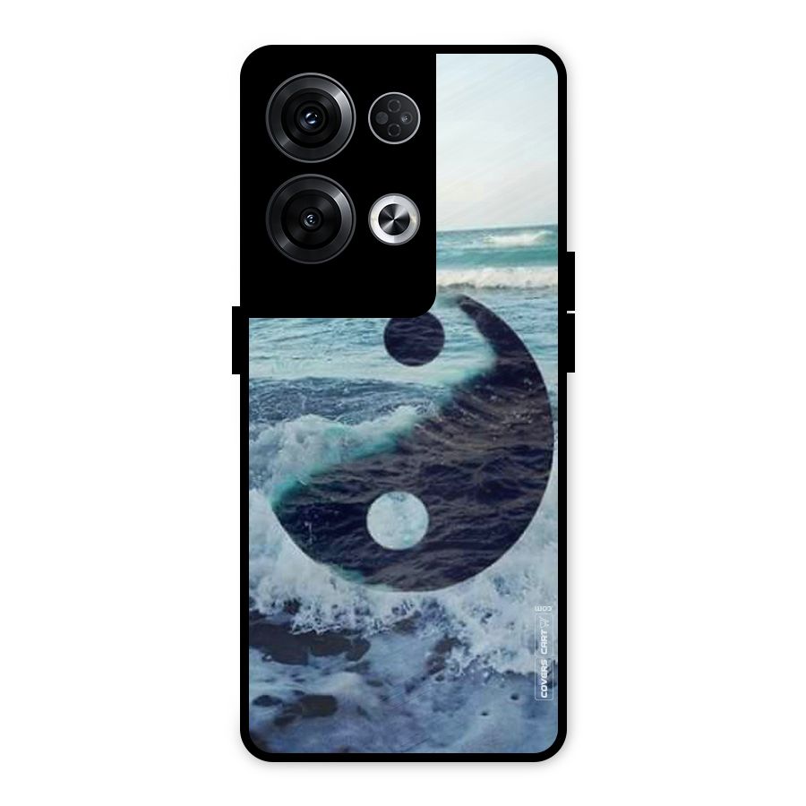 Oceanic Peace Design Metal Back Case for Oppo Reno8 Pro 5G