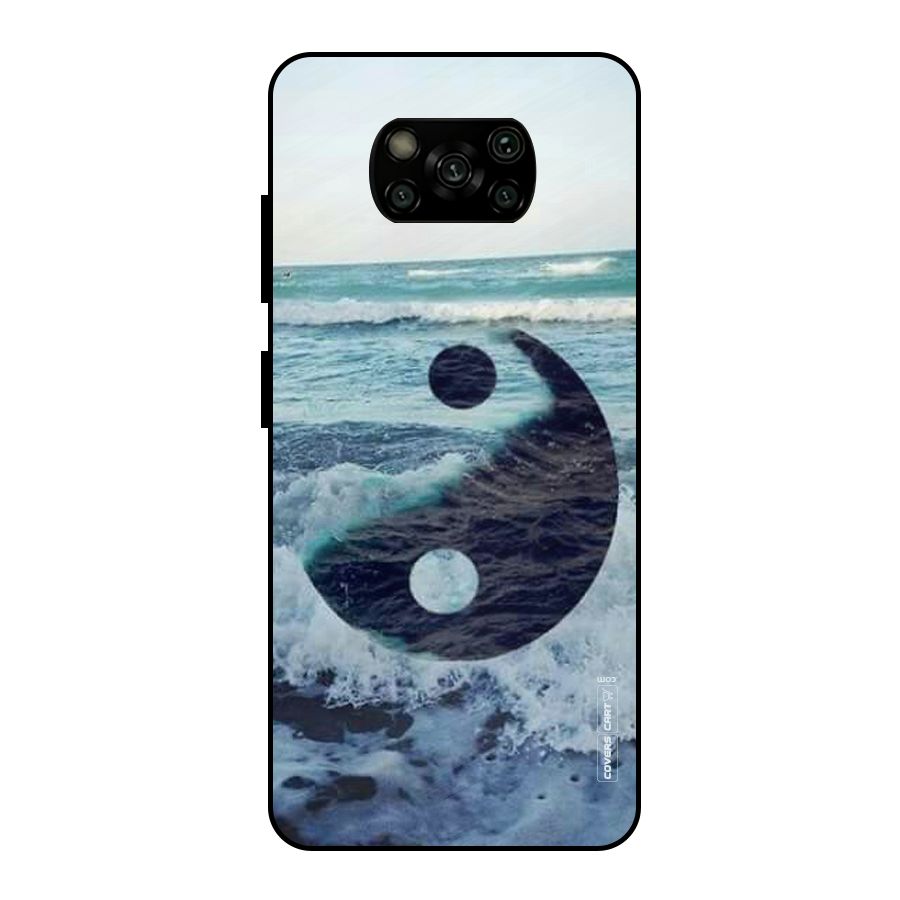 Oceanic Peace Design Metal Back Case for Poco X3