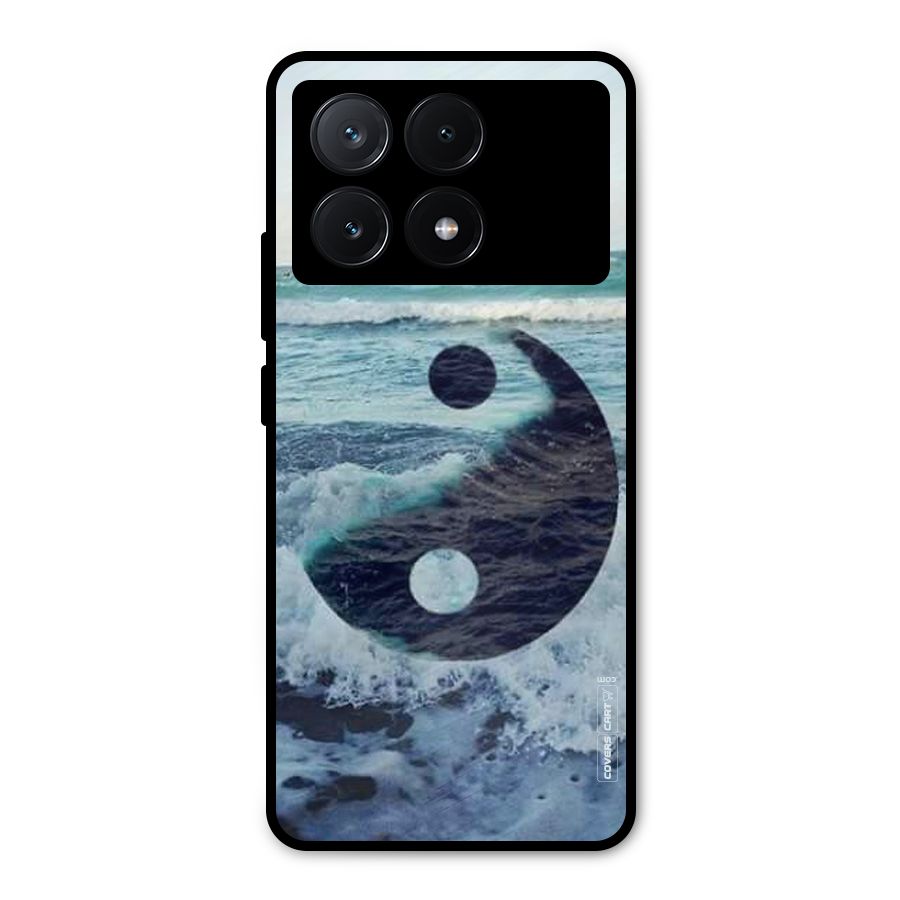 Oceanic Peace Design Metal Back Case for Poco X6 Pro