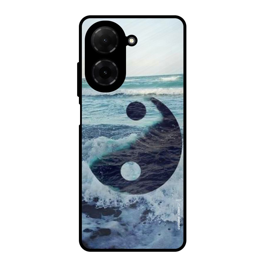 Oceanic Peace Design Metal Back Case for Redmi A5 4G