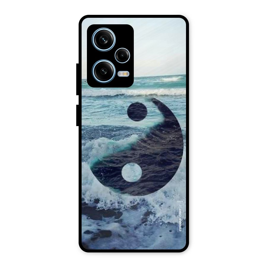 Oceanic Peace Design Metal Back Case for Redmi Note 12 Pro