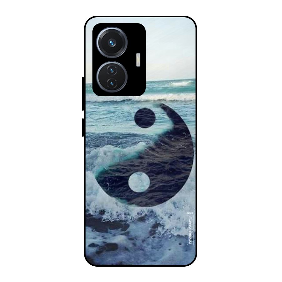 Oceanic Peace Design Metal Back Case for Vivo T1 44W