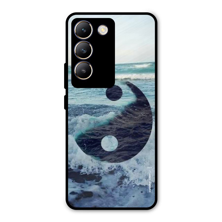 Oceanic Peace Design Metal Back Case for Vivo T3 5G