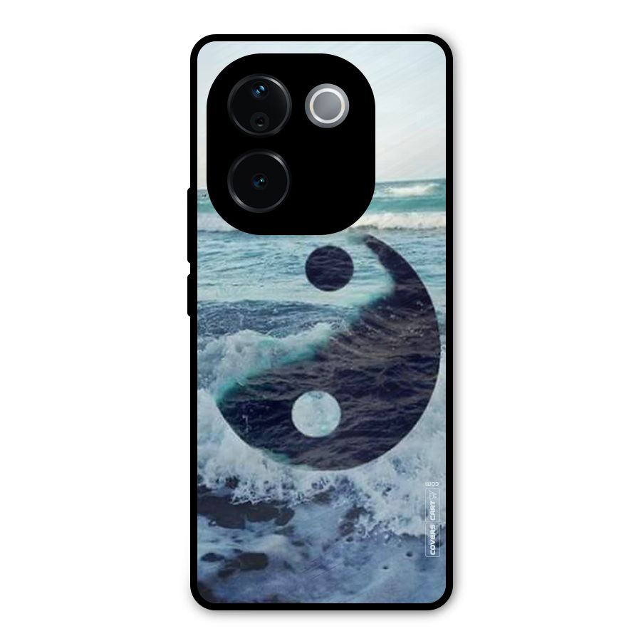 Oceanic Peace Design Metal Back Case for Vivo T3 Pro