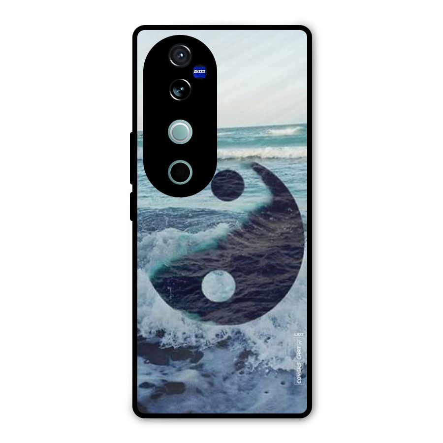 Oceanic Peace Design Metal Back Case for Vivo V40