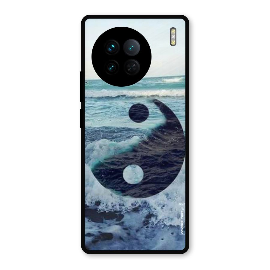 Oceanic Peace Design Metal Back Case for Vivo X90