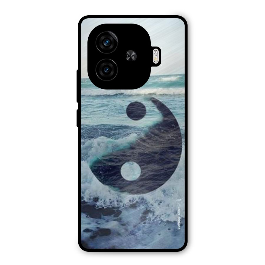 Oceanic Peace Design Metal Back Case for iQOO Z9 Turbo