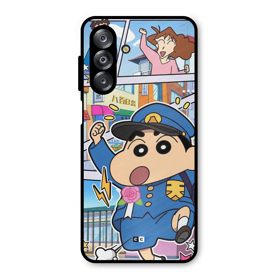 Officer Shinchan Metal Back Case for Galaxy A26