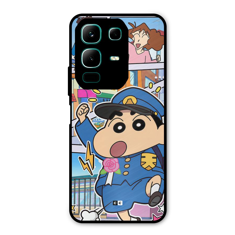 Officer Shinchan Metal Back Case for Infinix Note 50x