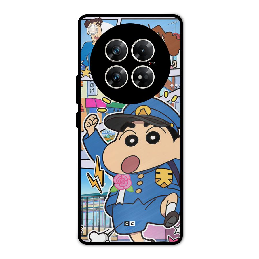 Officer Shinchan Metal Back Case for Infinix Zero 40 5G