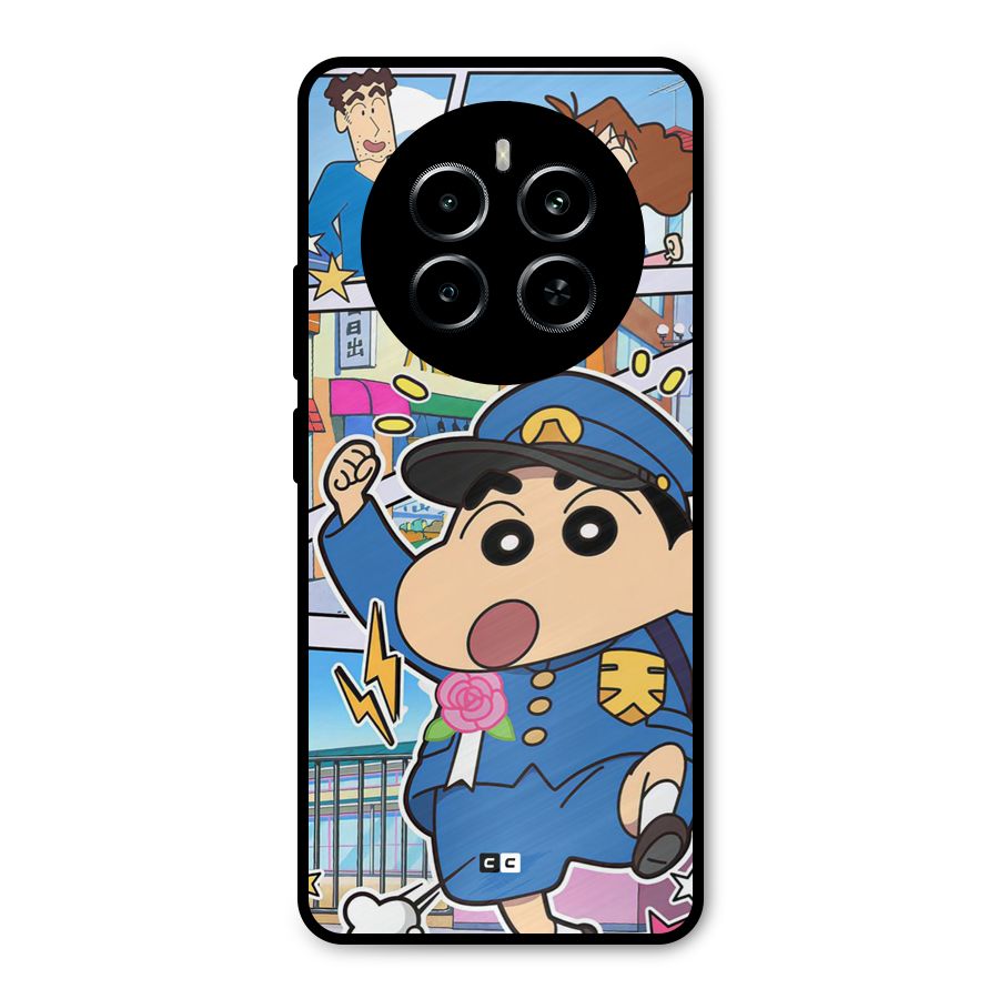 Officer Shinchan Metal Back Case for Realme P1
