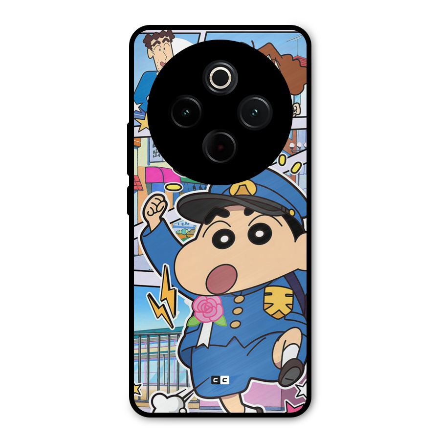 Officer Shinchan Metal Back Case for iQOO Z10