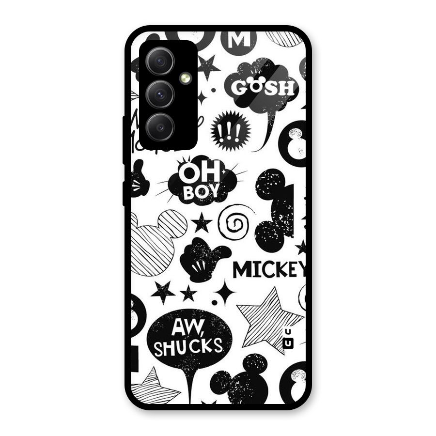 Oh Boy Design Glass Back Case for Galaxy A34