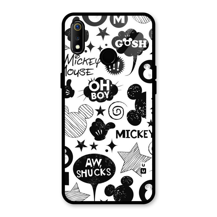 Oh Boy Design Glass Back Case for Realme 3