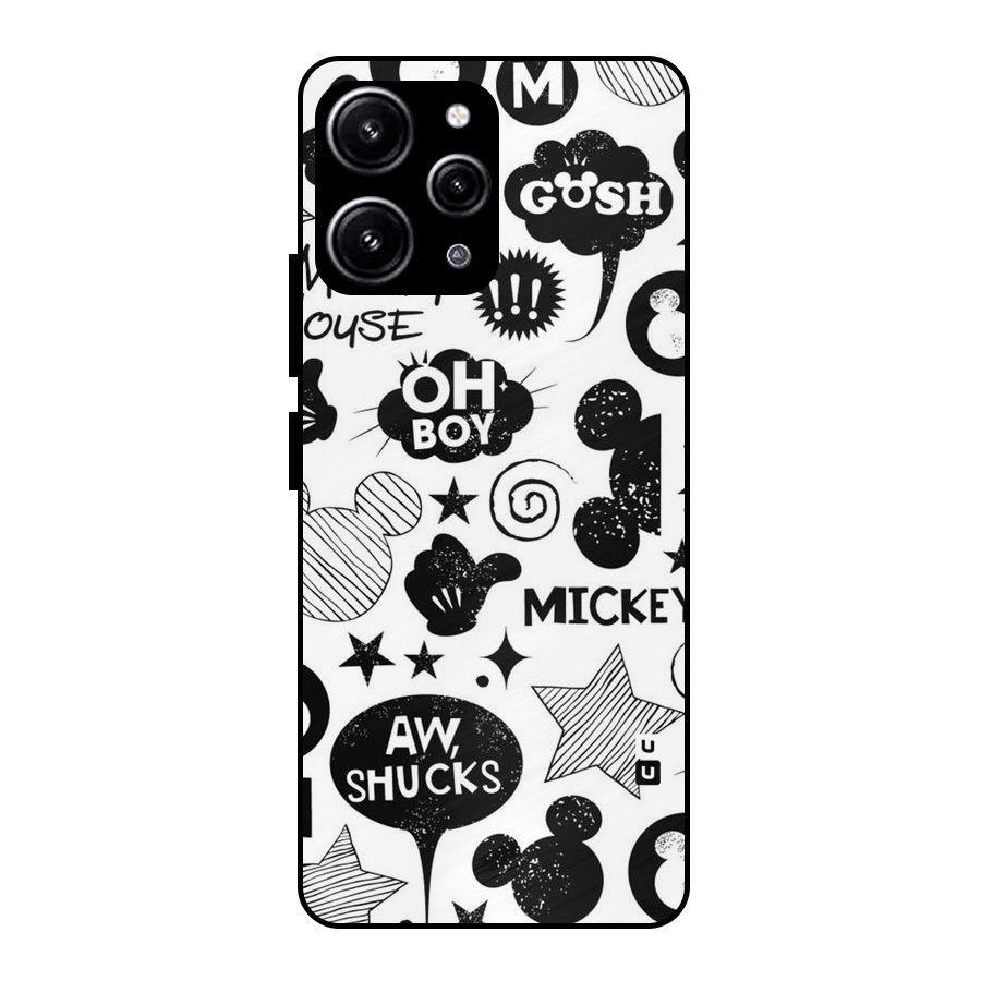 Oh Boy Design Glass Back Case for Redmi 12 4G