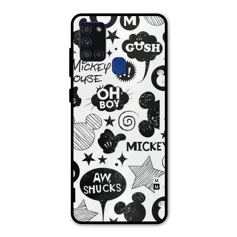 Oh Boy Design Metal Back Case for Galaxy A21s