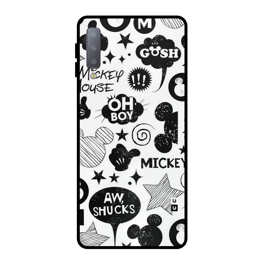 Oh Boy Design Metal Back Case for Galaxy A7 (2018)