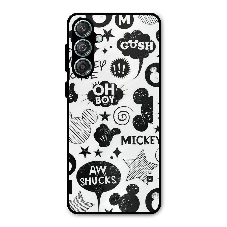 Oh Boy Design Metal Back Case for Galaxy M55 5G