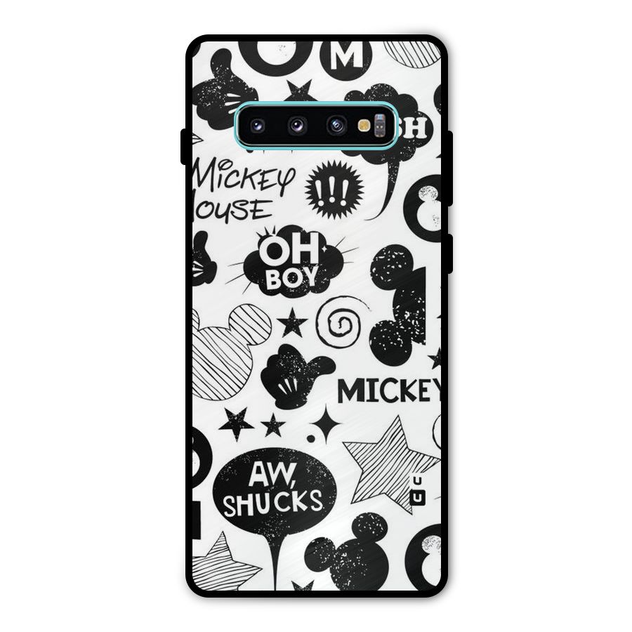 Oh Boy Design Metal Back Case for Galaxy S10 Plus