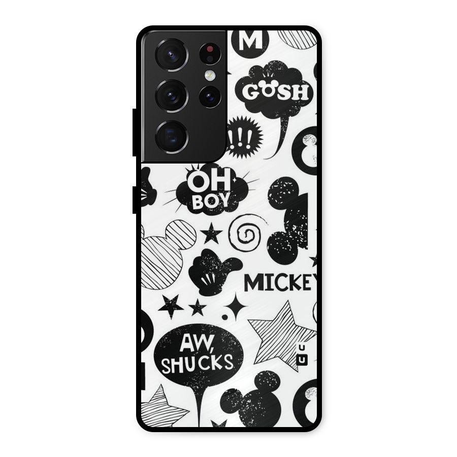 Oh Boy Design Metal Back Case for Galaxy S21 Ultra 5G