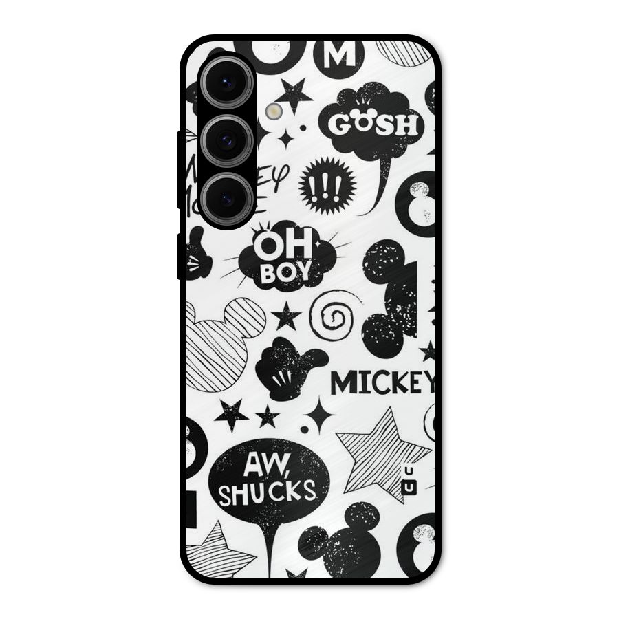Oh Boy Design Metal Back Case for Galaxy S24 FE