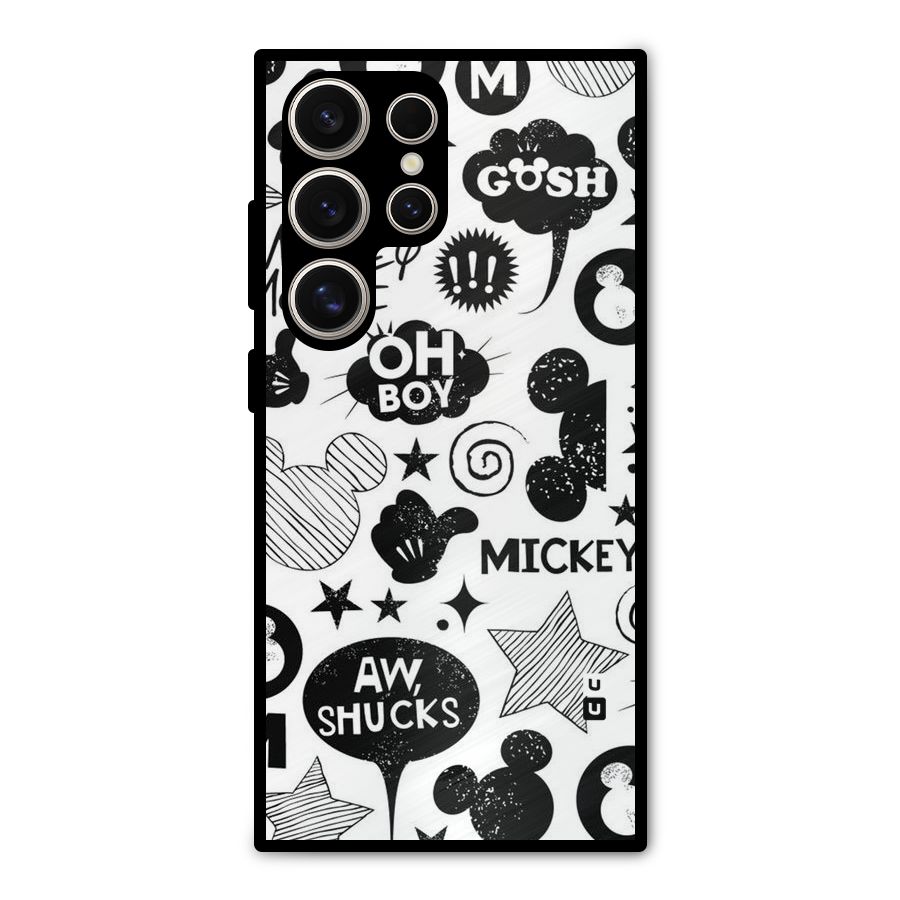Oh Boy Design Metal Back Case for Galaxy S24 Ultra
